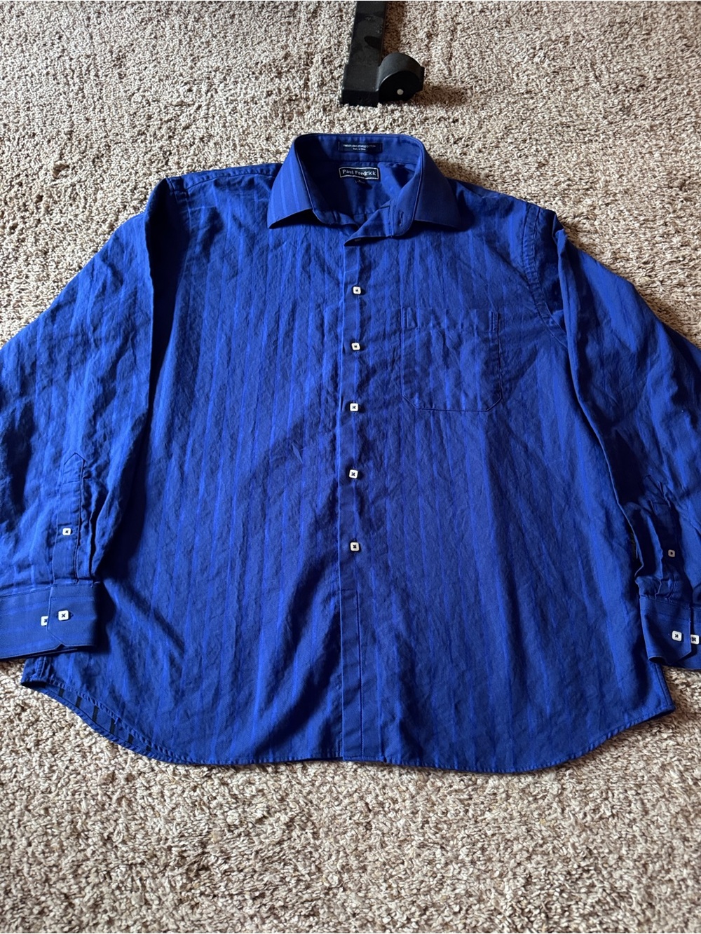 Paul Fredrick Men's Royal Blue Dress Shirt